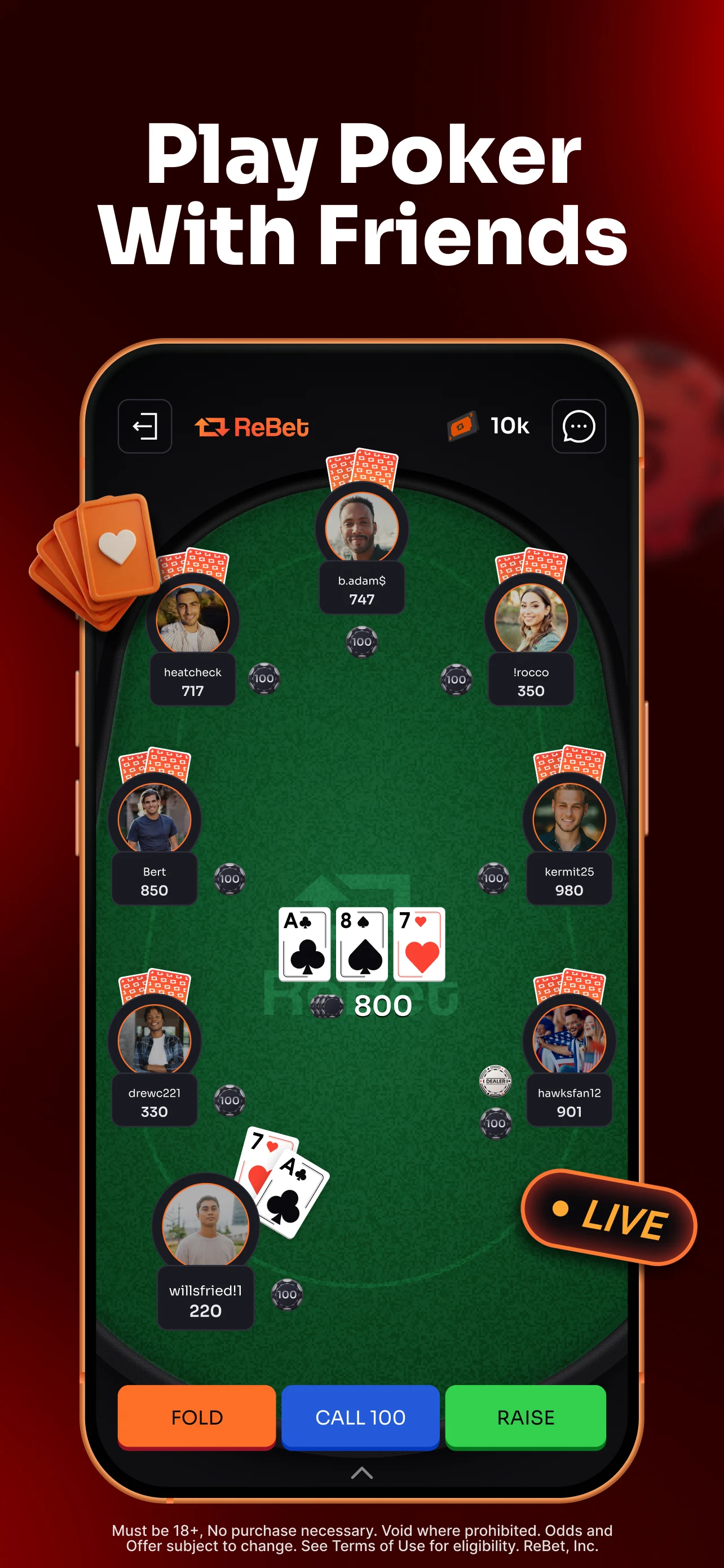 ReBet: Social Sports & Casino screenshot