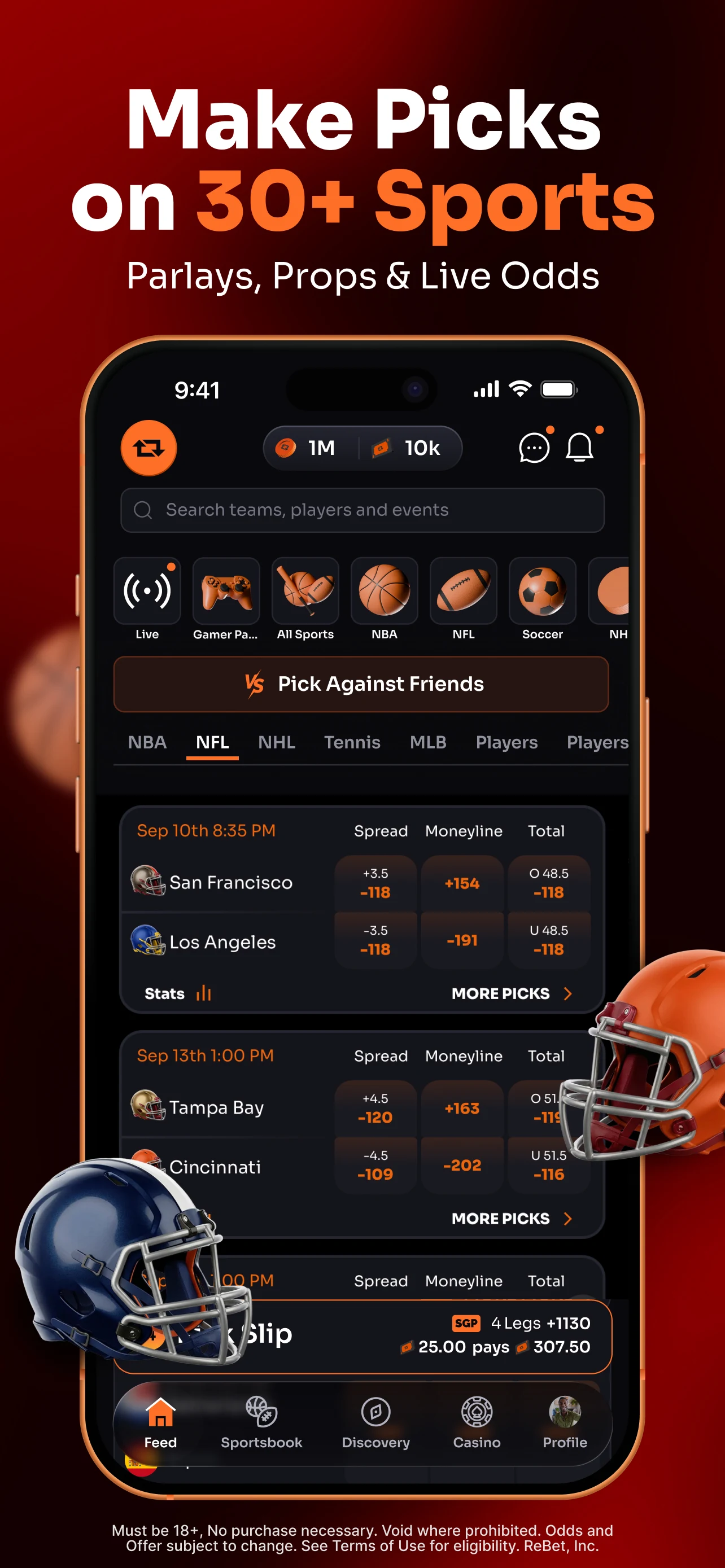 ReBet: Social Sports & Casino screenshot