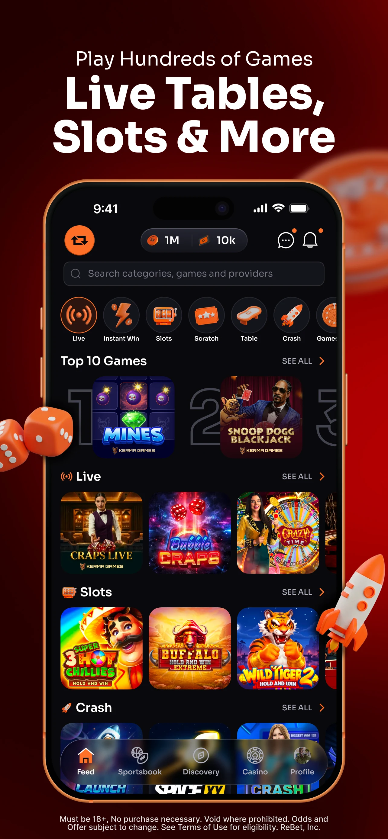 ReBet: Social Sports & Casino screenshot