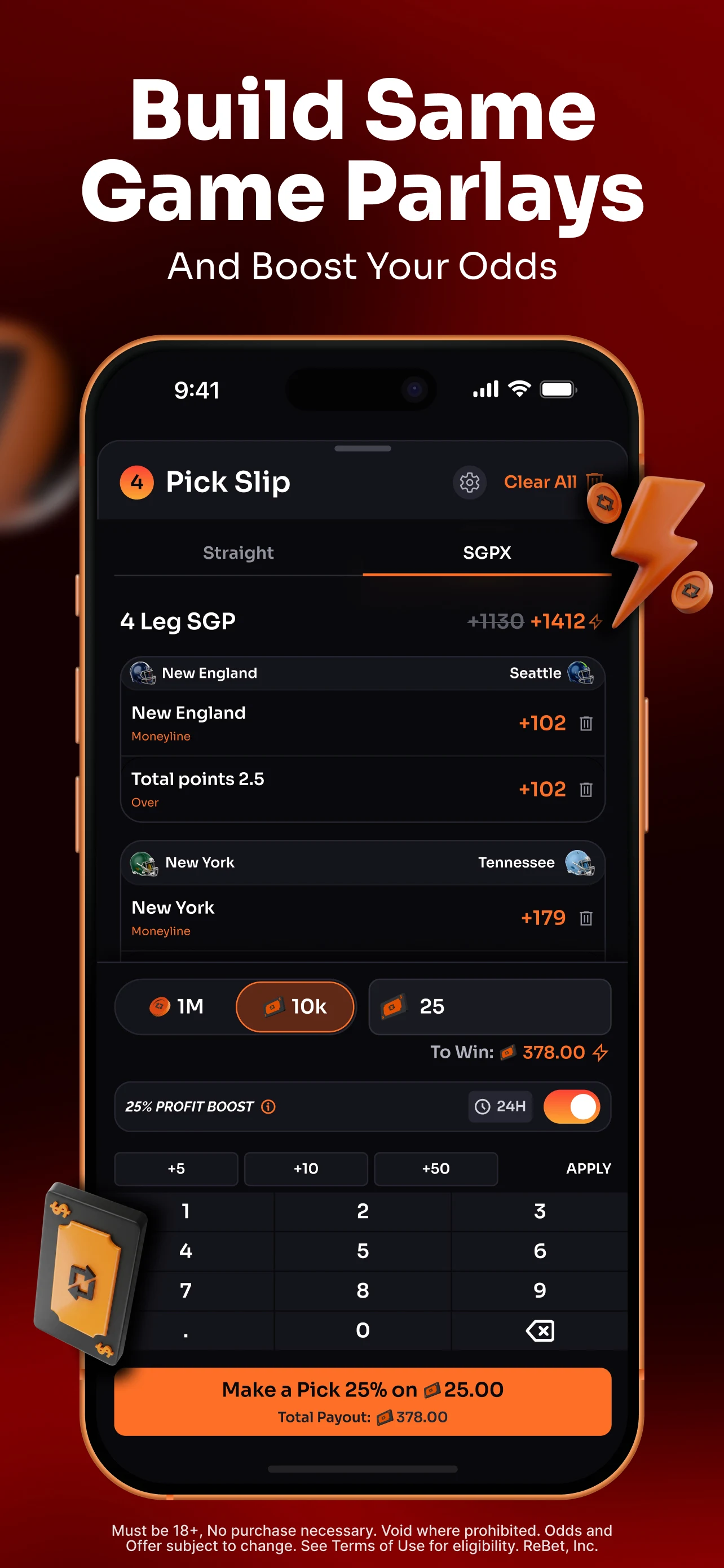 ReBet: Social Sports & Casino screenshot
